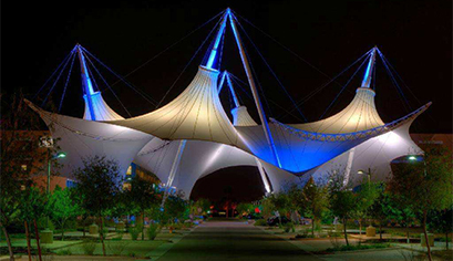 張拉膜結(jié)構(gòu)車棚制作技術(shù)要求和條件