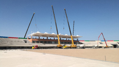 北京膜結構看臺搭建順序